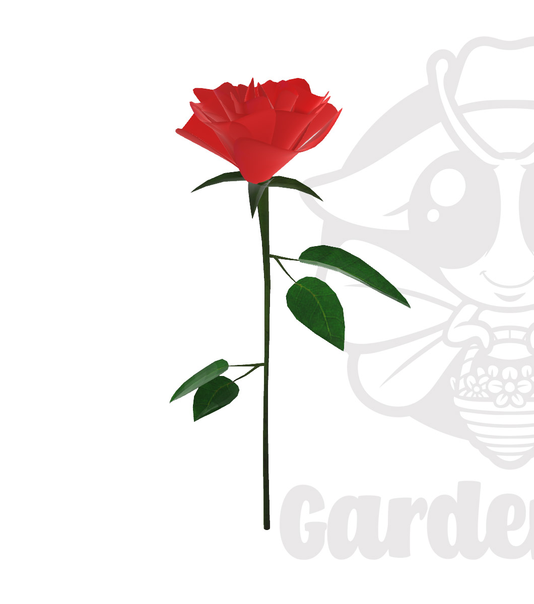 真っ赤な薔薇 一輪 あなたしかいない Yor Re My Destiny Red Rose バーチャル花屋gardenbee 3dモデル無料ダウンロード
